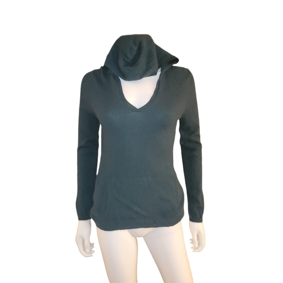 Finn Wright Manson Cashmere Hoodie Sweater Forest Green M-runs small - Picture 3 of 3